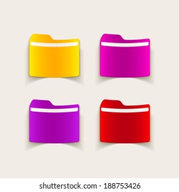 realistic design element: folder