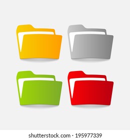 realistic design element: folder