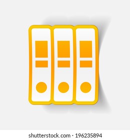 realistic design element: folder
