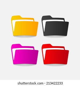 realistic design element: folder