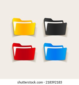 realistic design element: folder