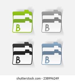 realistic design element: folder