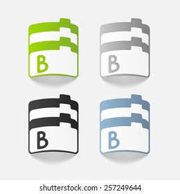 realistic design element: folder