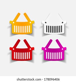 realistic design element: food basket