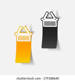realistic design element: food basket