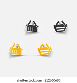 realistic design element: food basket