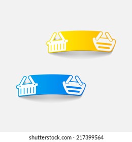 realistic design element: food basket