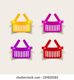 realistic design element: food basket