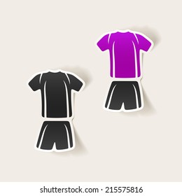 realistic design element: Football clothing