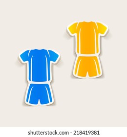 realistic design element: Football clothing