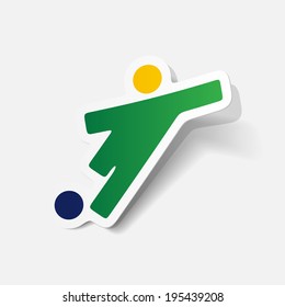 realistic design element: football player