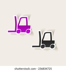 realistic design element: forklift