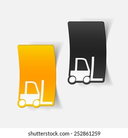 realistic design element: forklift