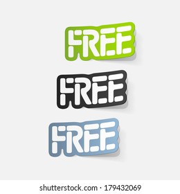 realistic design element: free