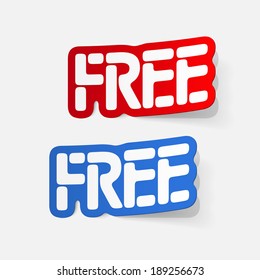 realistic design element: free