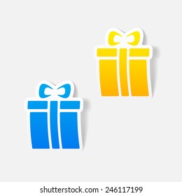 realistic design element: gift box