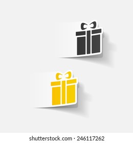 realistic design element: gift box