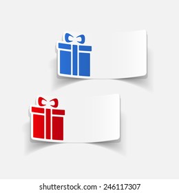 realistic design element: gift box