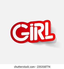 realistic design element: girl