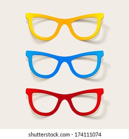 realistic design element: glasses
