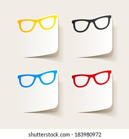 realistic design element: glasses