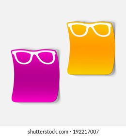 realistic design element: glasses