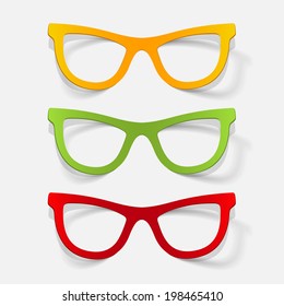 realistic design element: glasses