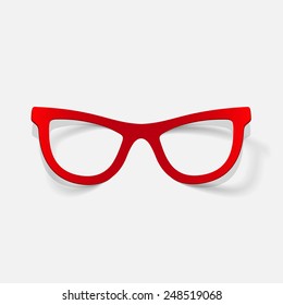 realistic design element: glasses