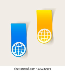 realistic design element: globe