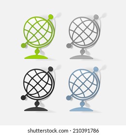 realistic design element: globe
