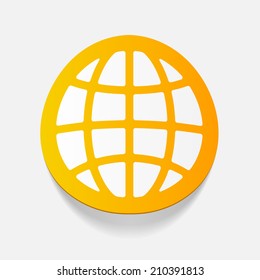 realistic design element: globe