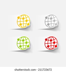 realistic design element: globe