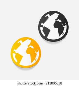 realistic design element: globe