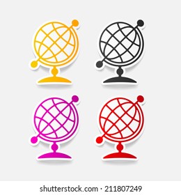 realistic design element: globe