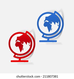 realistic design element: globe