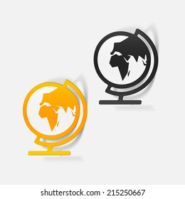 realistic design element: globe
