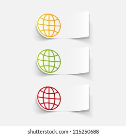realistic design element: globe