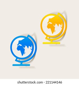 realistic design element: globe