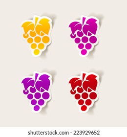 realistic design element: grapes
