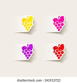 realistic design element: grapes