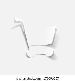realistic design element: grocery cart