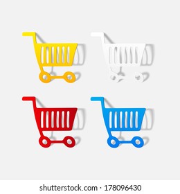 realistic design element: grocery cart