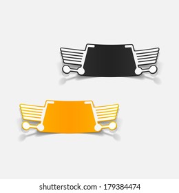 realistic design element: grocery cart