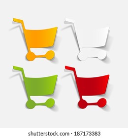 realistic design element: grocery cart