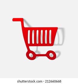 realistic design element: grocery cart