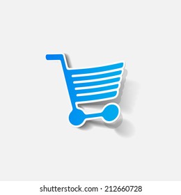 realistic design element: grocery cart