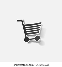 realistic design element: grocery cart