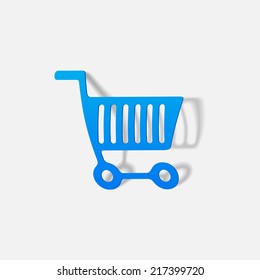realistic design element: grocery cart