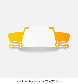 realistic design element: grocery cart