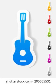 realistic design element. guitar